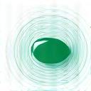 Abstract icon depicting sound waves radiating from a small object, symbolizing sound technology in fishing lures.