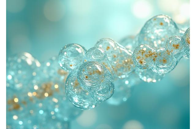 Microscopic view of proprietary resin system